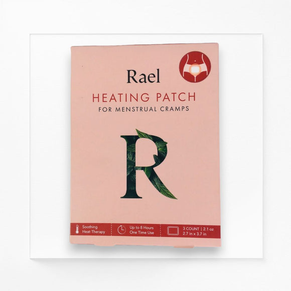 NEW Rael Brand Heating Patch for Menstrual Cramps Up To 8 Hours Use (3 Count)
