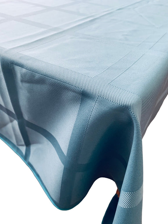 Essential Home Turquoise Tablecloth Table Linen Sateen Rectangular 70 x 52
