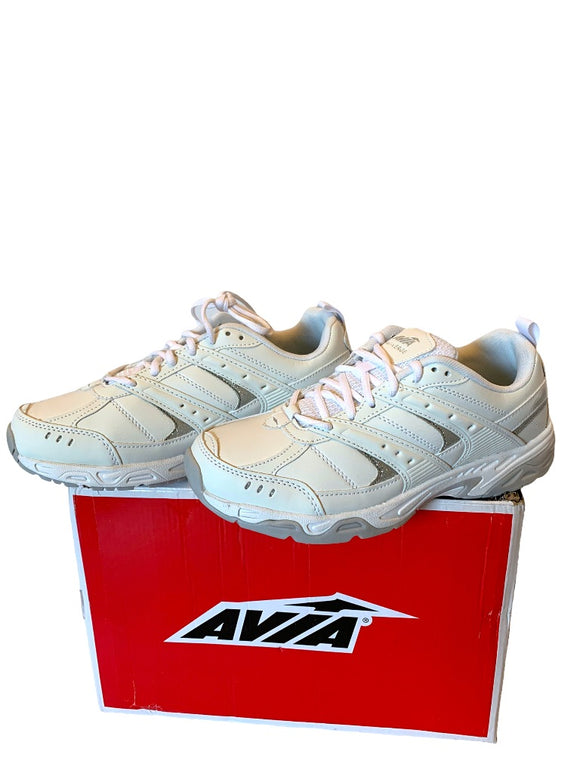 10M AVIA Women's New White Verge Lace Up Sneaker Cross Training Sneaker Shoe
