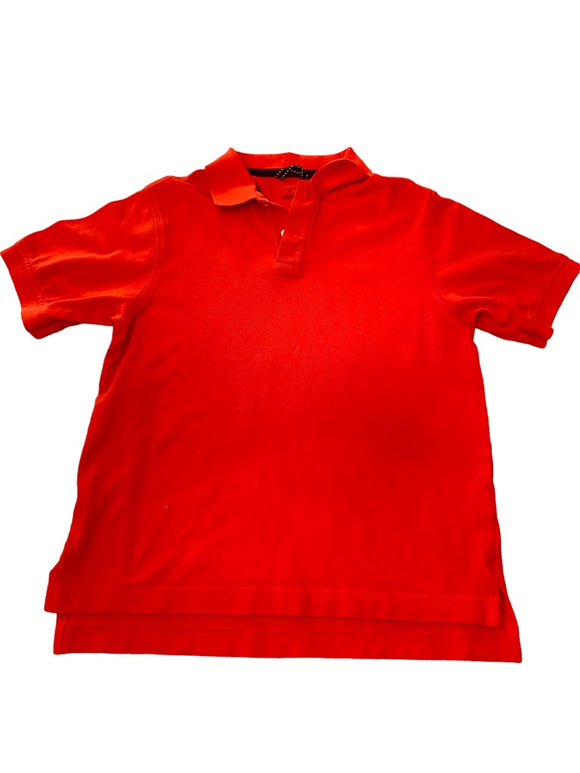Medium Lands' End Boy's Orange Polo Golf Shirt Short Sleeve