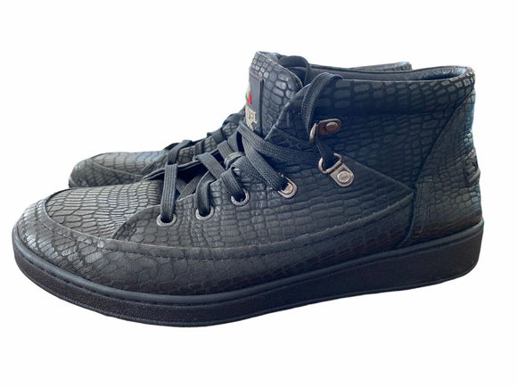 41 (8) Travel Fox Men's Cancun Snake Embossed Black Sneakers Shoes