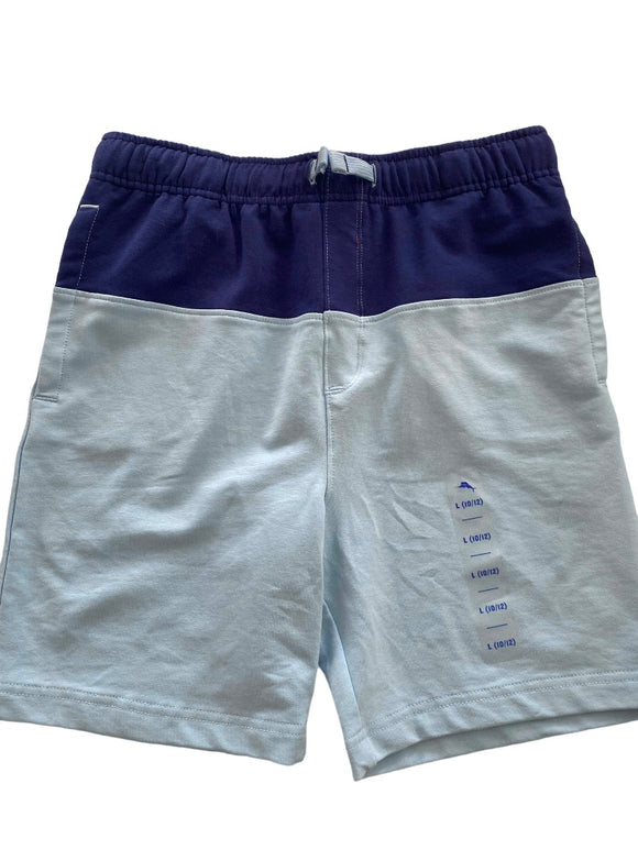NWT 10/12 Tommy Bahama Kids Blue Pull On Shorts Elastic Waist Pockets