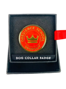 "Obedience School Dropout" 1.25" Dog Collar Badge New Pets Easy Tiger