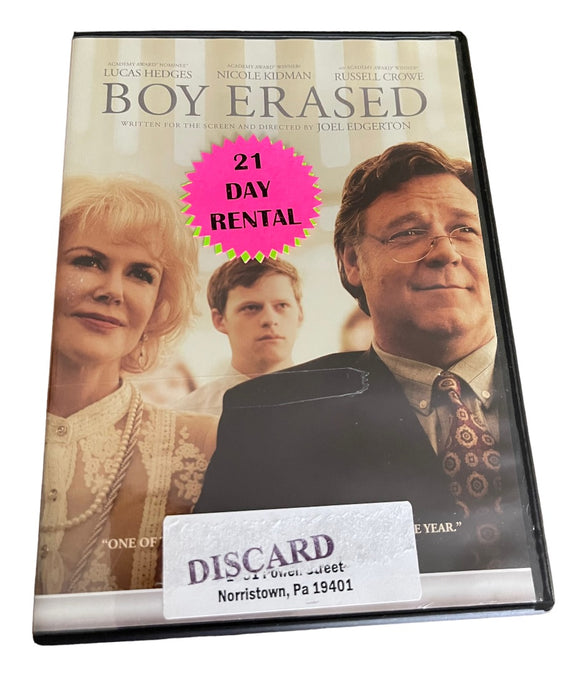 Boy Erased DVD 2018 Kidman Crowe Hedges Discarded Library