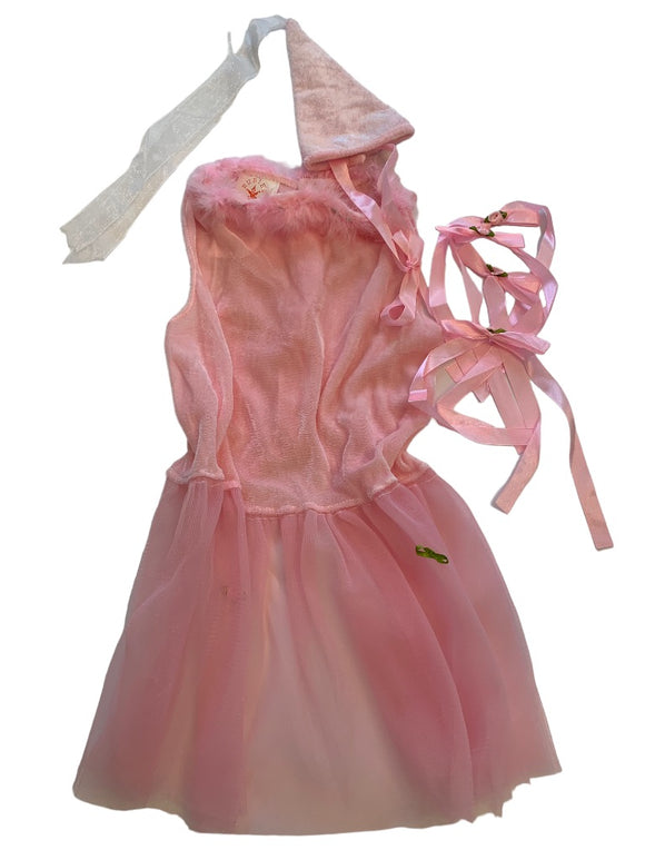 Large Rubies Dog Pet Princess Costume Pink Tulle Hook and Loop Closure