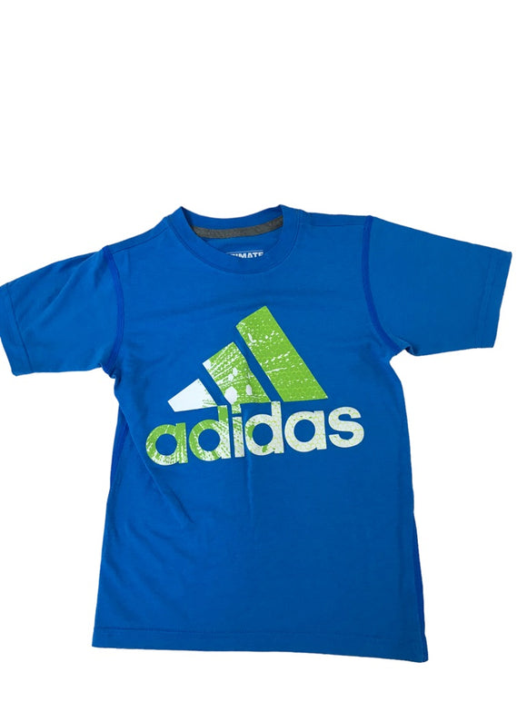 XS Adidas Girls Ultimate Tee Short Sleeve Blue Tshirt