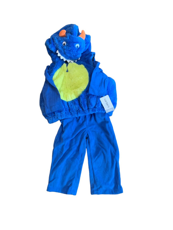 12 Months Carter's Blue Baby Monster 3 Piece Costume New Plush Hooded Jacket