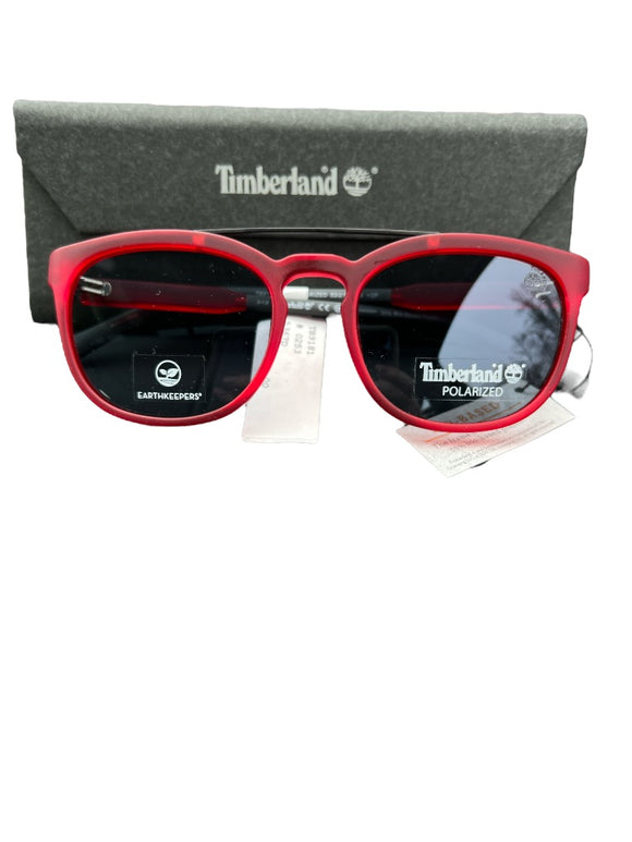 NEW Timberland Red Polarized Sunglasses Earth Keepers TB9181 53 19  145 With Case