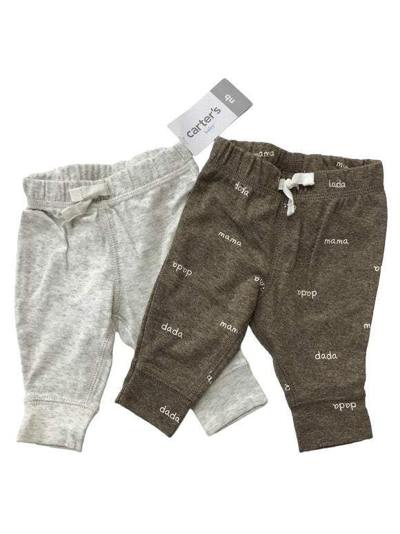Newborn Carter's 2 Pieces Pants Joggers Pull On 