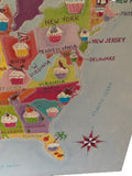 "United States of Cupcakes" Youth Stretched Canvas Wall Hanging Decor Art 36" x 24"