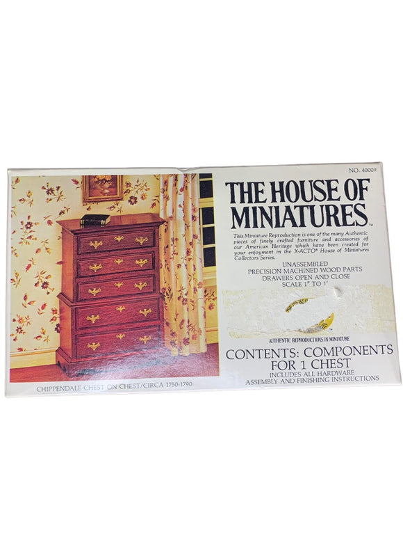 Vintage The House of Miniatures Chippendale Chest on Chest Kit No. 40009