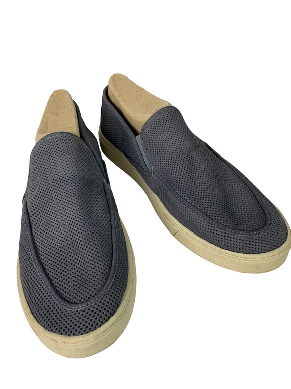 10.5M Nordstrom Men's Shop Dark Gray Slip On Perforated Suede Casual Shoes