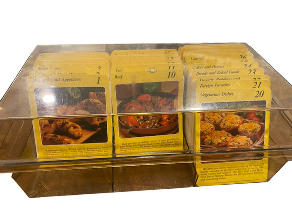 Vintage My Great Recipe Cards 800+  Library Index 1-33 In Case 1984