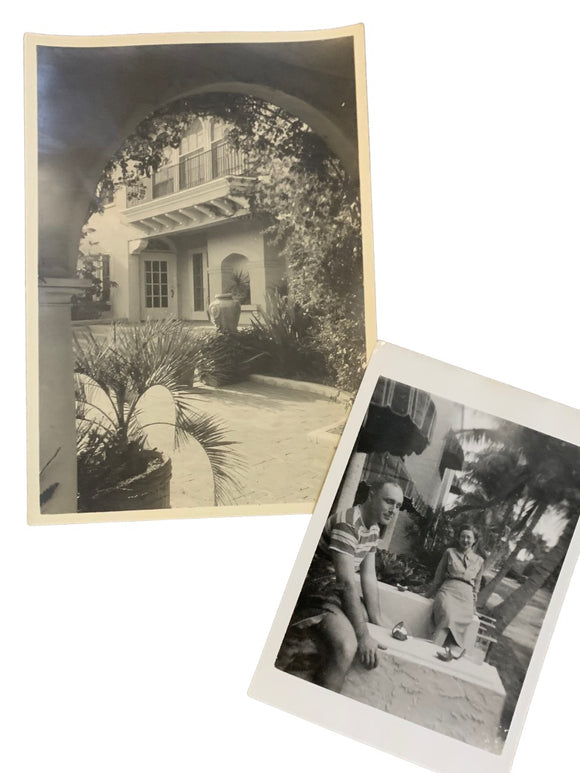 Vintage Santa Barbara Promotional Card and Florida Vacation Family Photo