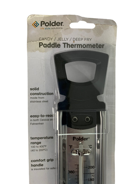 Polder Paddle Thermometer Candy Jelly Deep Fry THM-515 Pot Clip