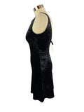 0 Divided by H&M Women's Short Black Stretch Velour New Pullover Sleeveless Dress