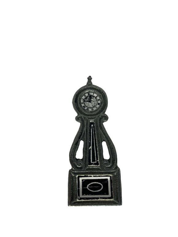 Vintage Colonial Craftsman Pewter Dollhouse Miniature Clock 18-59 2 5/8