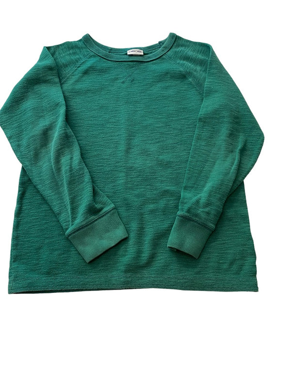 Large (12/14) Cherokee Boy's Green Long Sleeve Thermal Pullover Shirt
