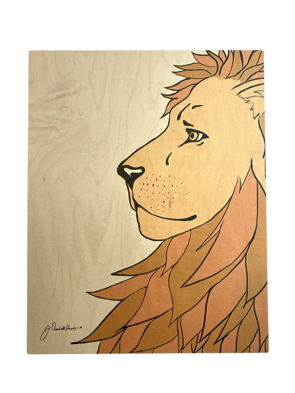 New Uhak Lion Wall Art 16 x 20 Signed Ready To Hang