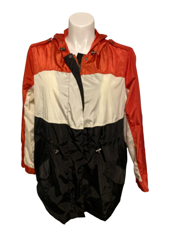 1 (14/16) Torrid Color Block Zip Up Jacket Hooded Soft