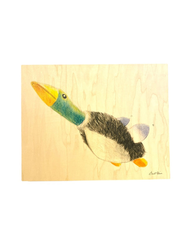 New Uhak Flying Mallard Duck Wall Art 11x 14 Nursery Baby Playroom