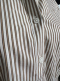 0 (Small) Chico's No-Iron Striped Button Down Blouse