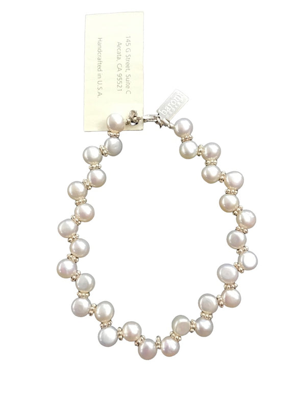 Baroni New Pearl and Sterling Silver 7.5